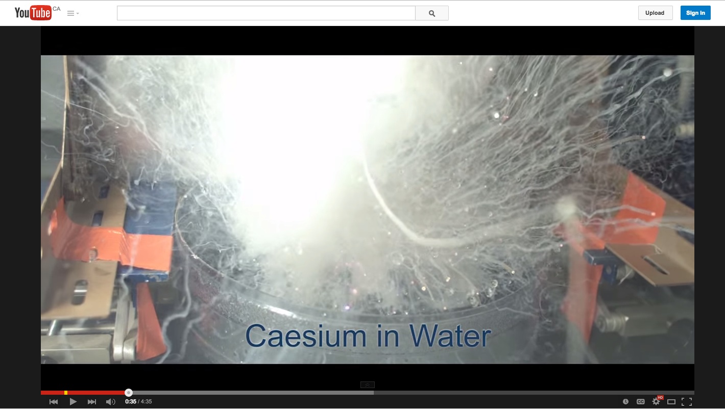 caesium in water